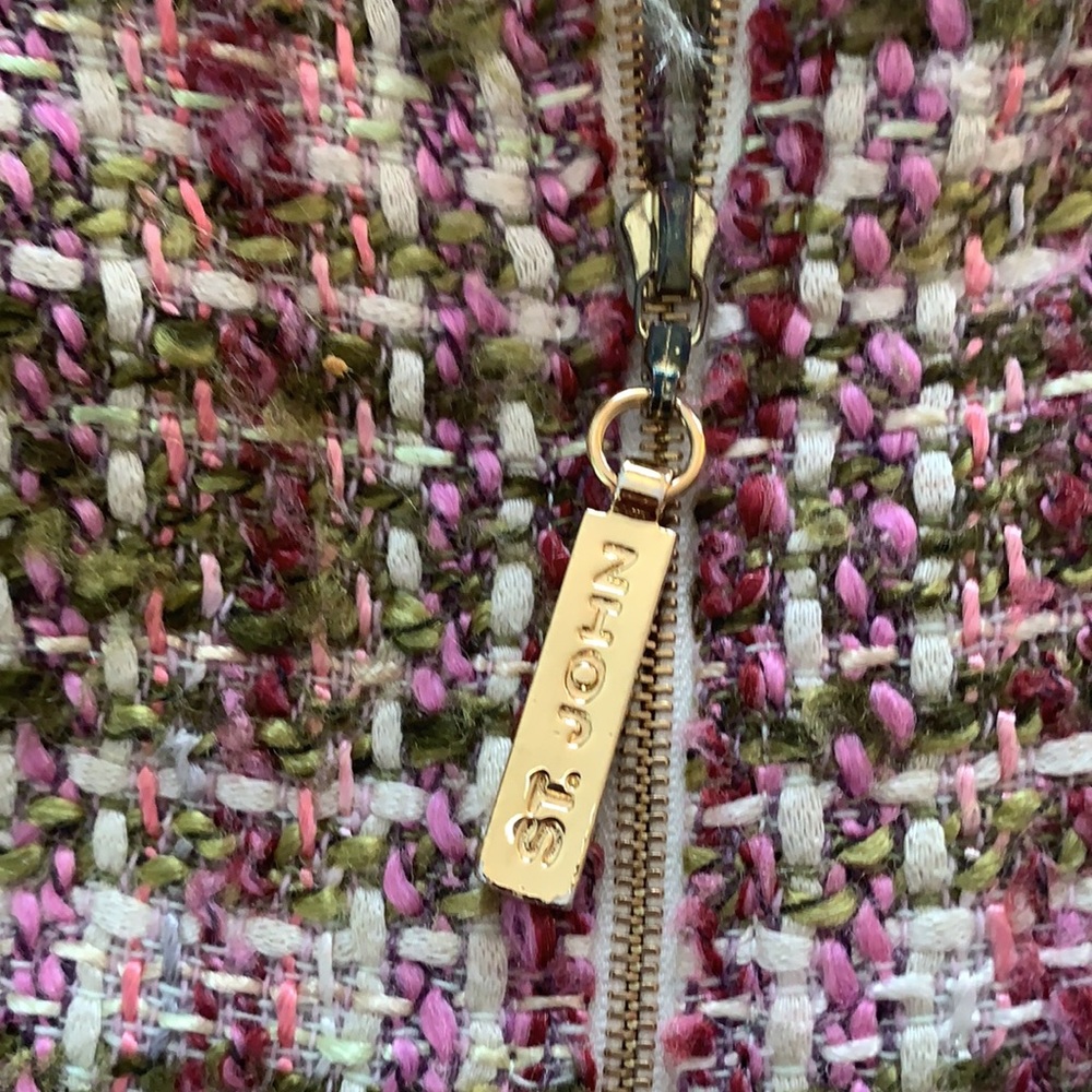 ST JOHN SPORT size M pink tweed jacket in great condition - Picture 4 of 8